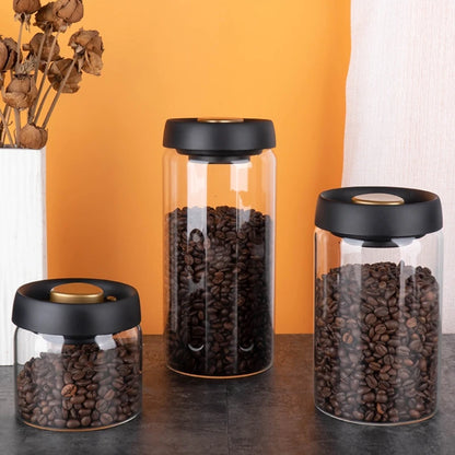 Vacuum-Sealed Glass Storage Jar