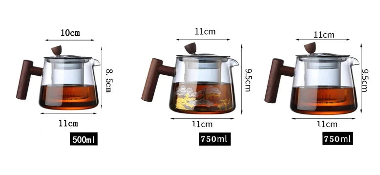 CrystalClear High-Temperature Resistant Glass Teapot