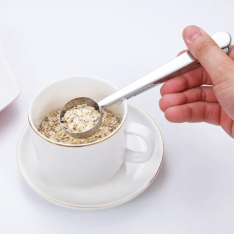 SilverClip Dual-Function Coffee Spoon